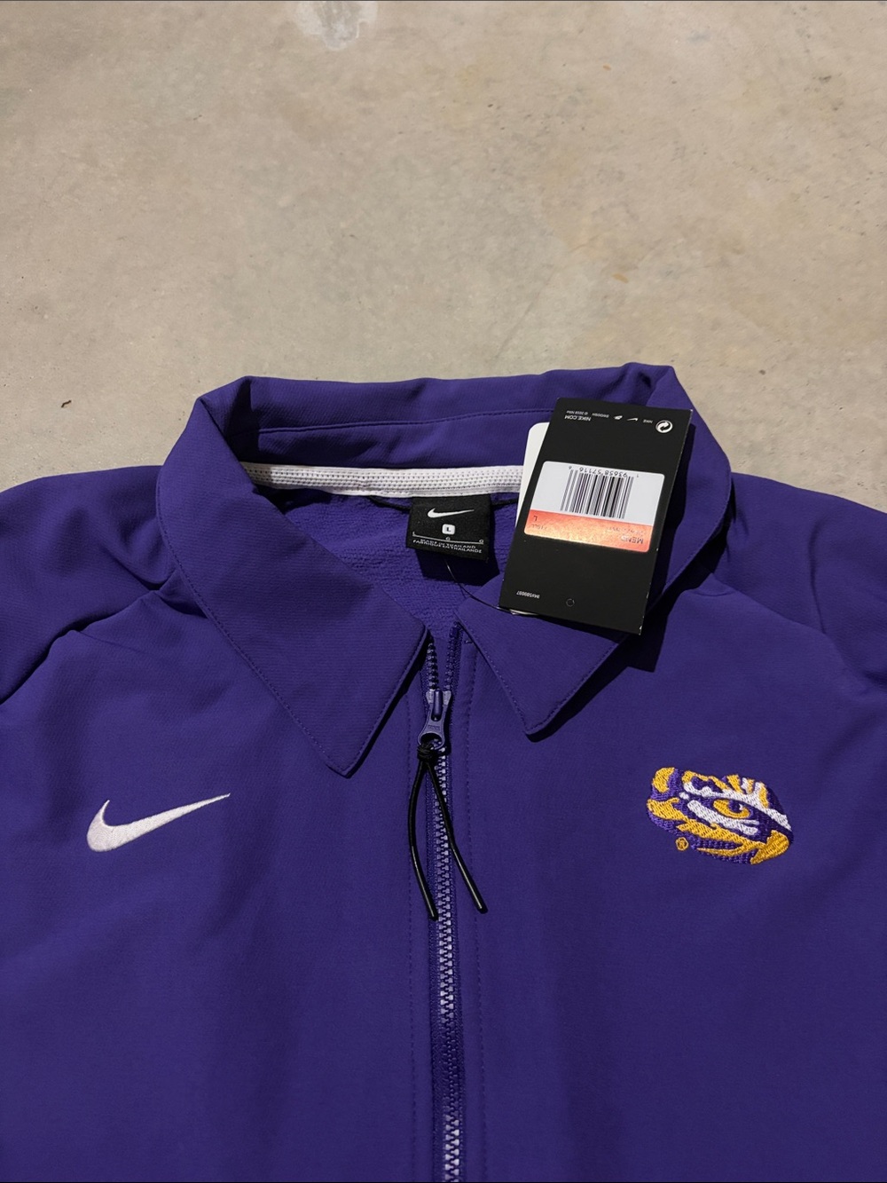 LSU Tigers Nike Full Zip Purple Jacket - Picture 2 of 4